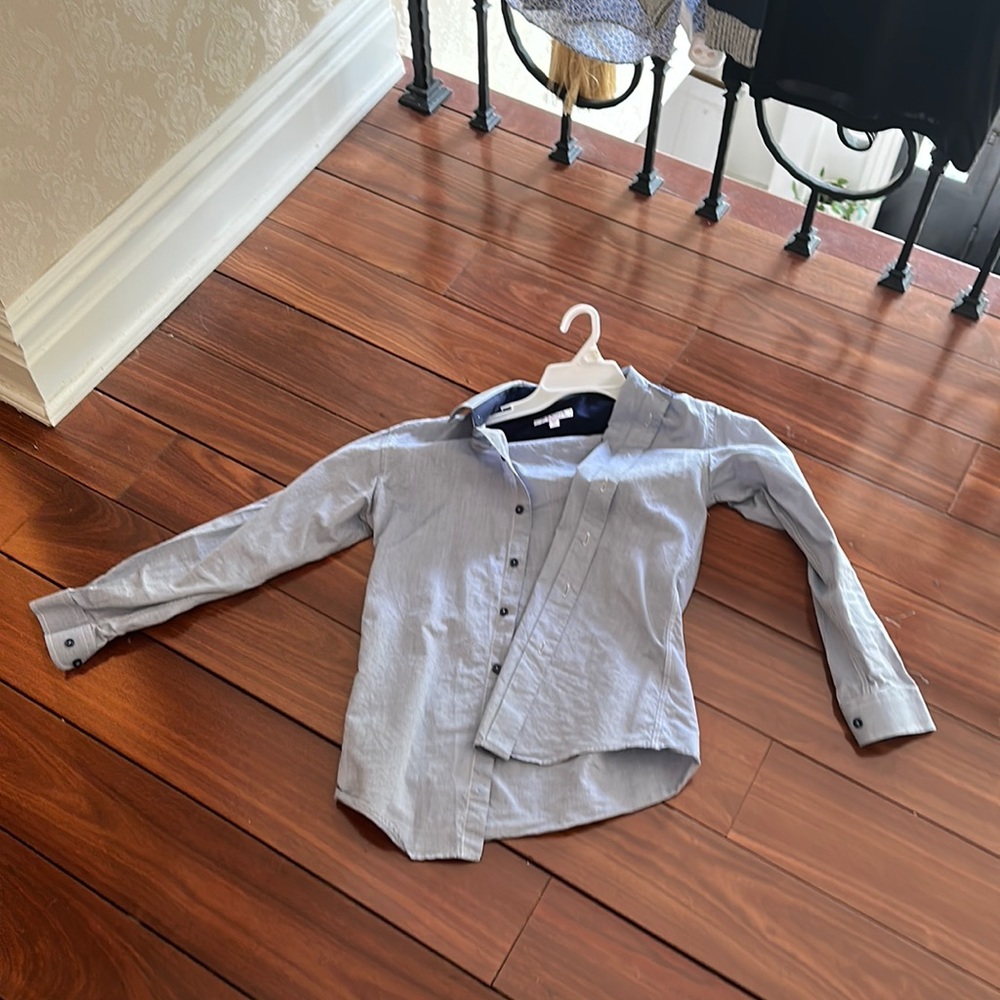 Blue button up